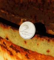 Régi kétforintos újrahasznosított gyűrű